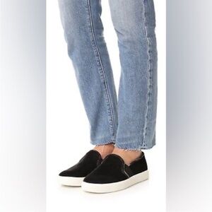 Vince Blair Velvet Slip-On Sneakers in Pewter Gray  EUC🫶